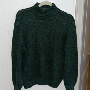 Green high neck sweater